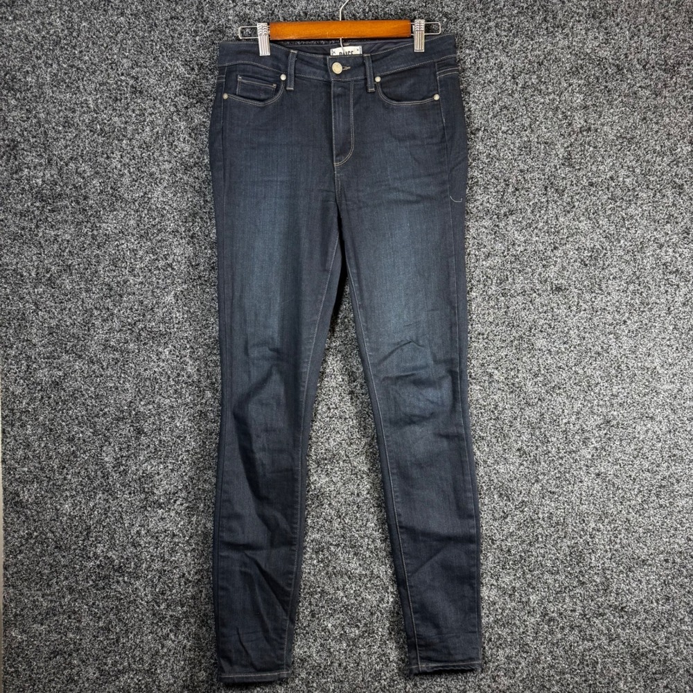 Paige Hoxton Ultra Skinny Jeans Dark Wash High Rise Denim Size 28
